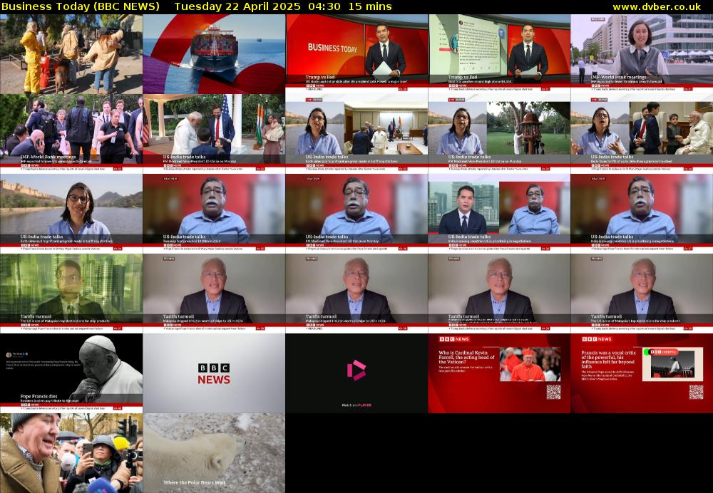 Business Today (BBC NEWS) Tuesday 22 April 2025 04:30 - 04:45
