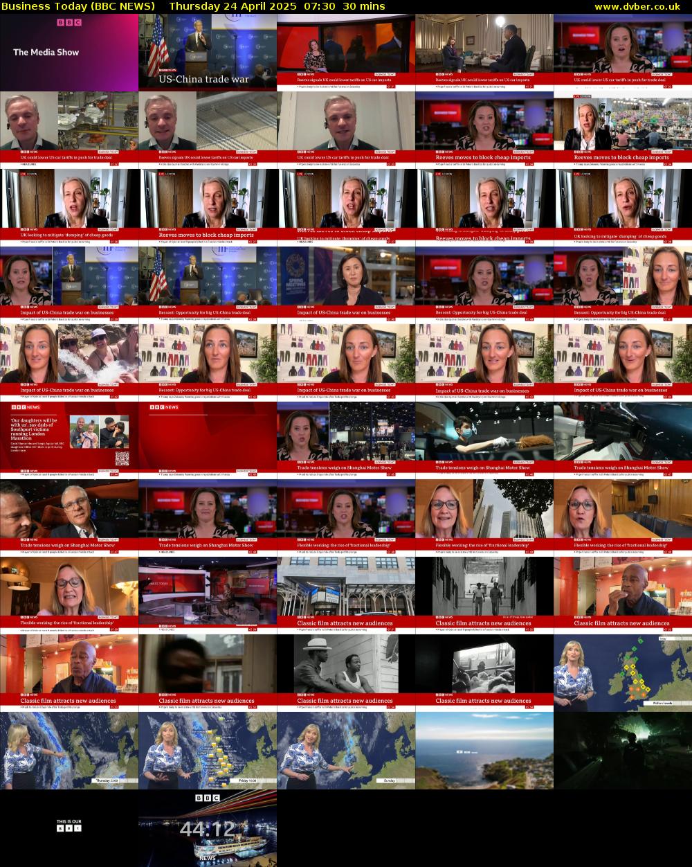 Business Today (BBC NEWS) Thursday 24 April 2025 07:30 - 08:00
