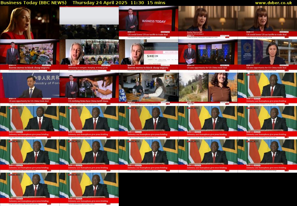 Business Today (BBC NEWS) Thursday 24 April 2025 11:30 - 11:45