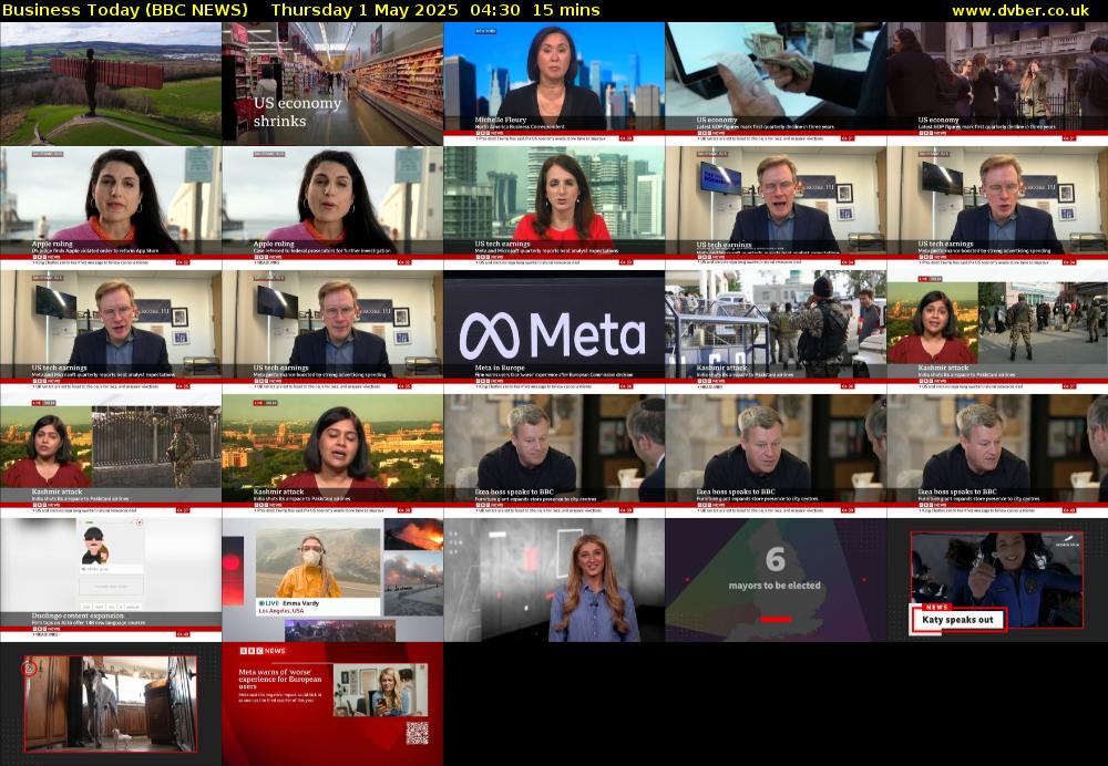 Business Today (BBC NEWS) Thursday 1 May 2025 04:30 - 04:45