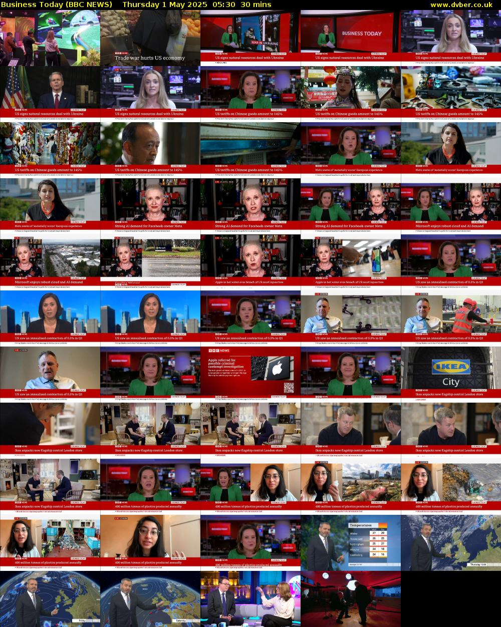 Business Today (BBC NEWS) Thursday 1 May 2025 05:30 - 06:00