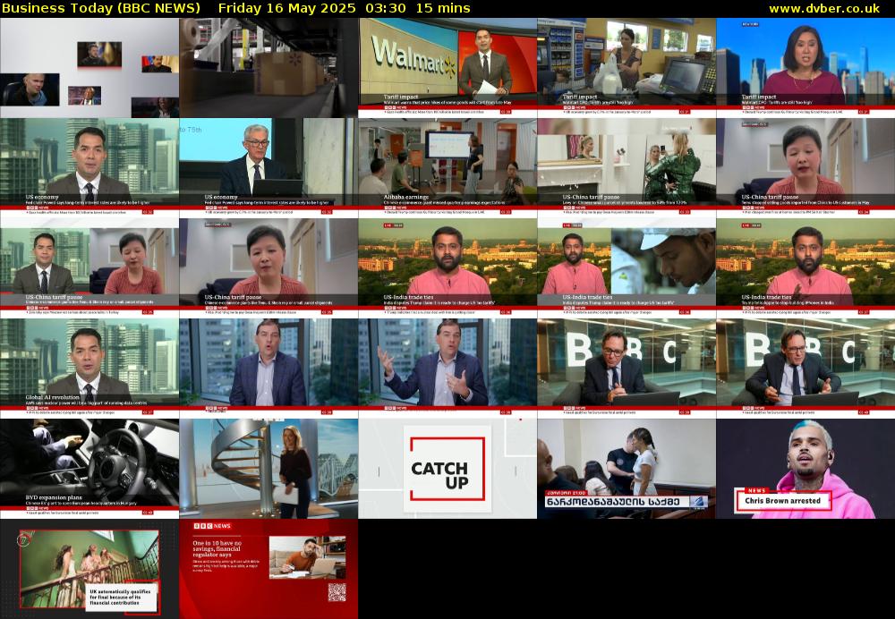 Business Today (BBC NEWS) Friday 16 May 2025 03:30 - 03:45