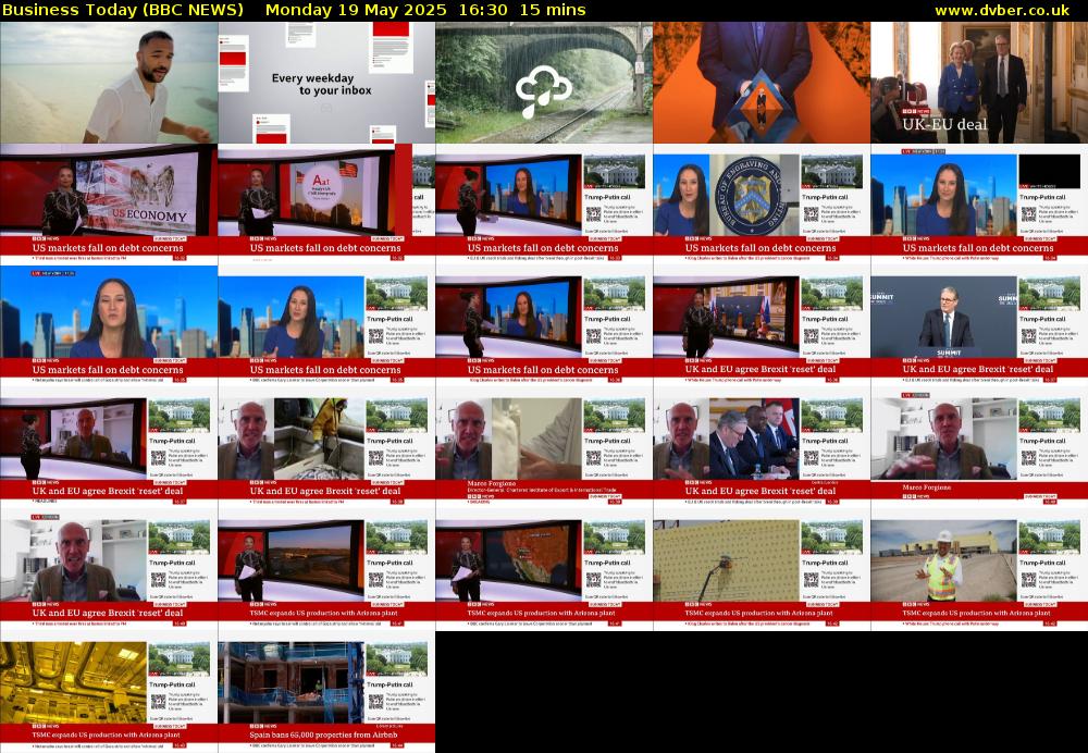 Business Today (BBC NEWS) Monday 19 May 2025 16:30 - 16:45