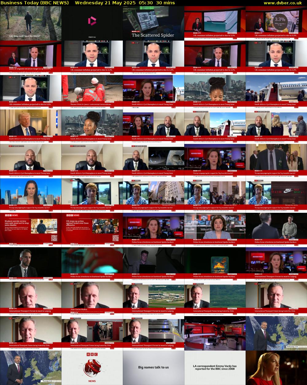 Business Today (BBC NEWS) Wednesday 21 May 2025 05:30 - 06:00