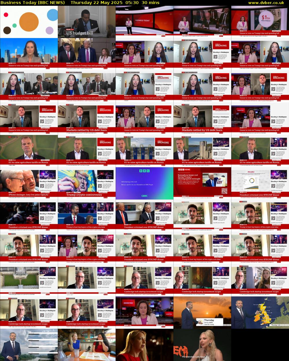 Business Today (BBC NEWS) Thursday 22 May 2025 05:30 - 06:00