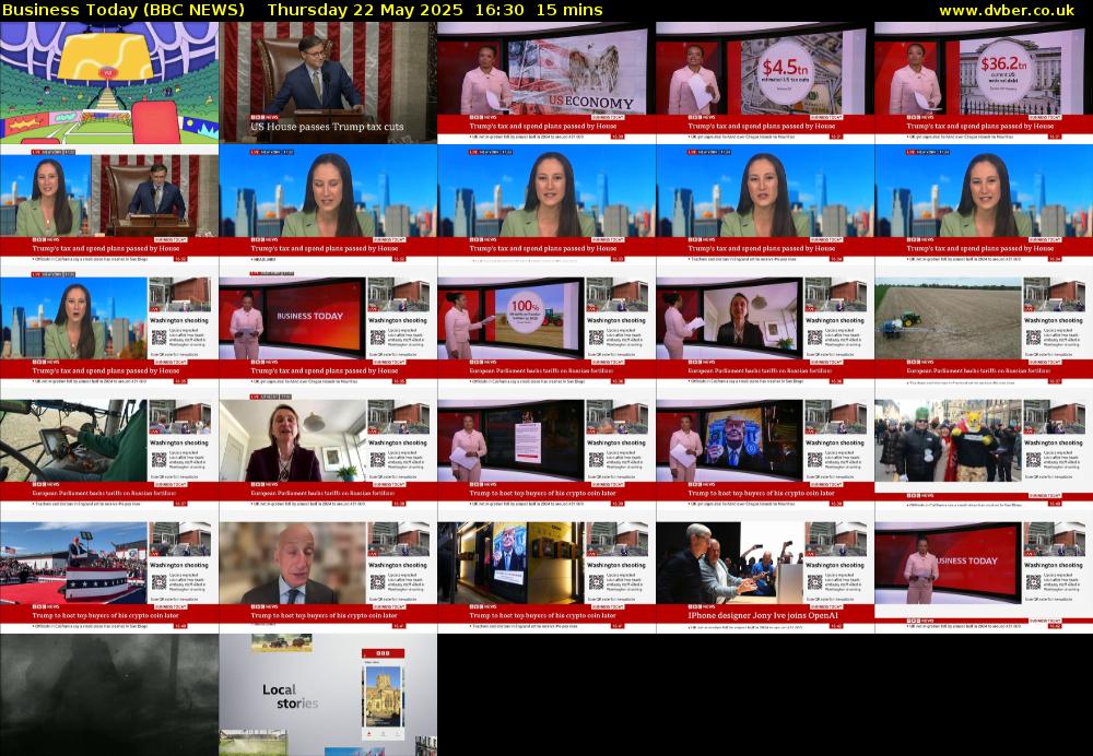 Business Today (BBC NEWS) Thursday 22 May 2025 16:30 - 16:45