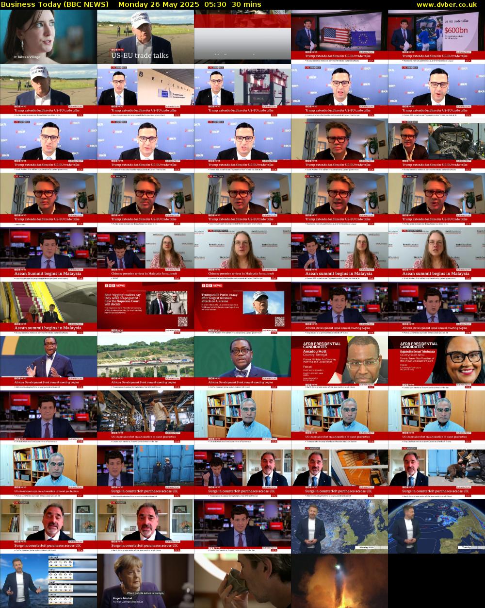Business Today (BBC NEWS) Monday 26 May 2025 05:30 - 06:00