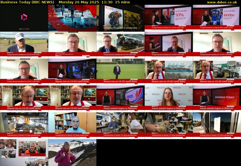 Business Today (BBC NEWS) Monday 26 May 2025 11:30 - 11:45
