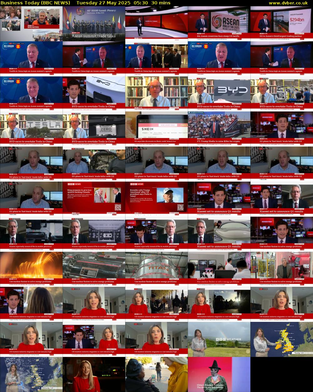 Business Today (BBC NEWS) Tuesday 27 May 2025 05:30 - 06:00