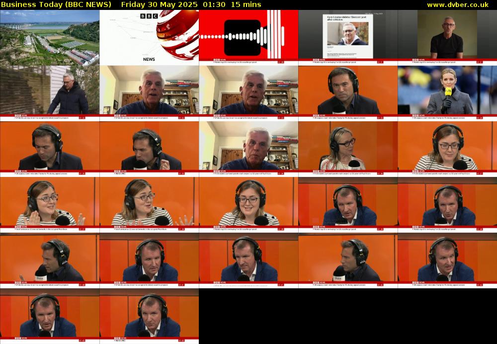 Business Today (BBC NEWS) Friday 30 May 2025 01:30 - 01:45
