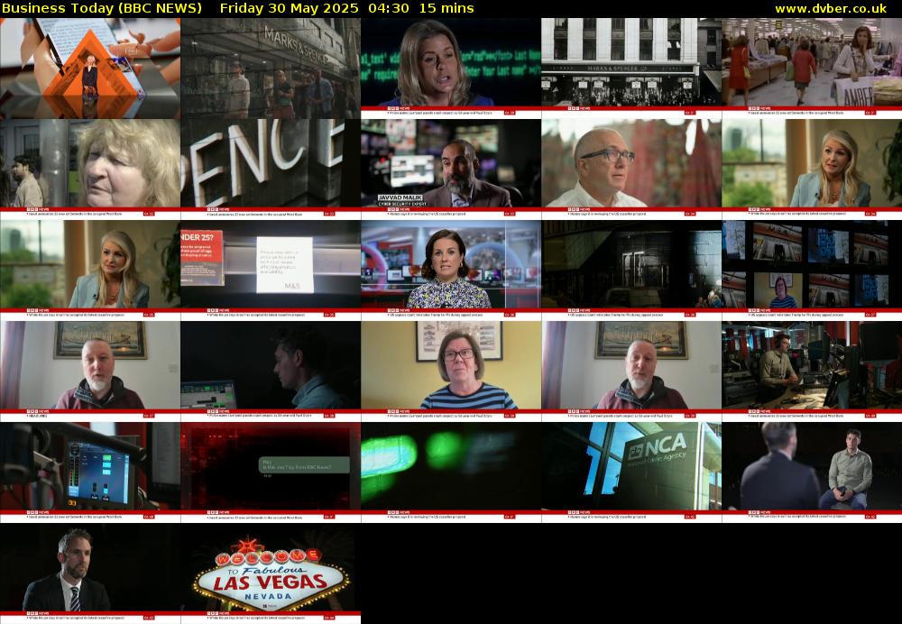 Business Today (BBC NEWS) Friday 30 May 2025 04:30 - 04:45