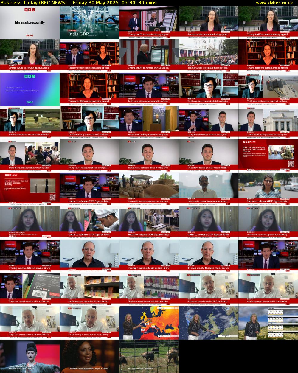 Business Today (BBC NEWS) Friday 30 May 2025 05:30 - 06:00