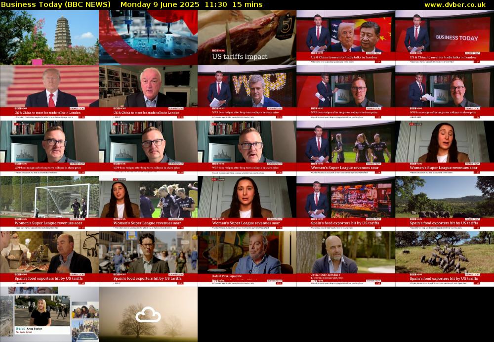 Business Today (BBC NEWS) Monday 9 June 2025 11:30 - 11:45