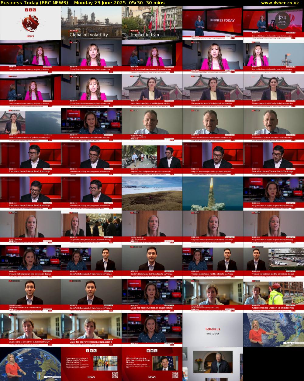 Business Today (BBC NEWS) Monday 23 June 2025 05:30 - 06:00