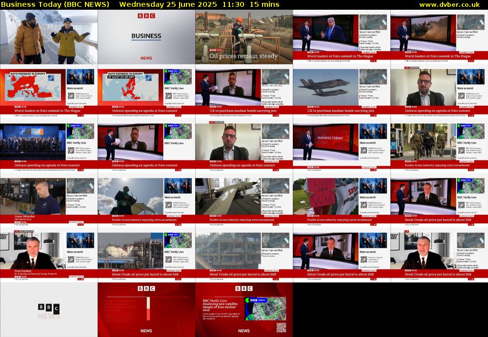 Business Today (BBC NEWS) Wednesday 25 June 2025 11:30 - 11:45
