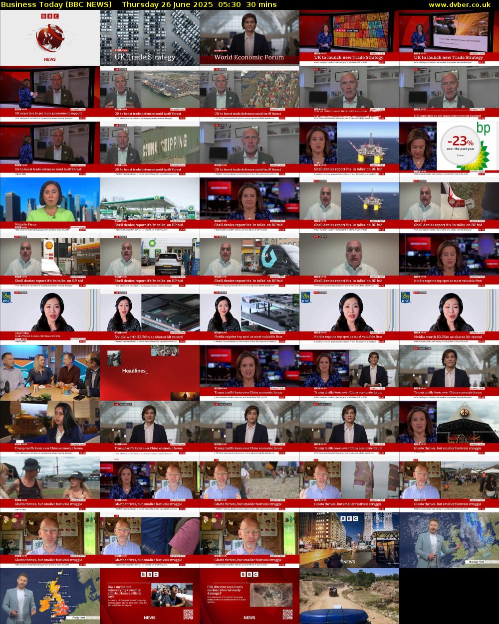 Business Today (BBC NEWS) Thursday 26 June 2025 05:30 - 06:00