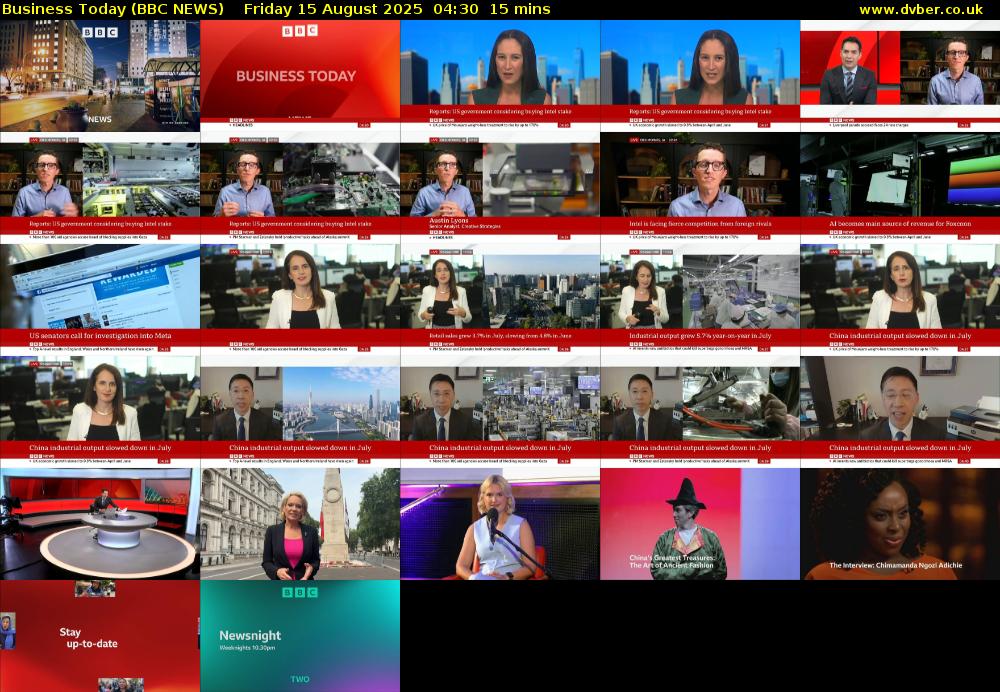 Business Today (BBC NEWS) Friday 15 August 2025 04:30 - 04:45