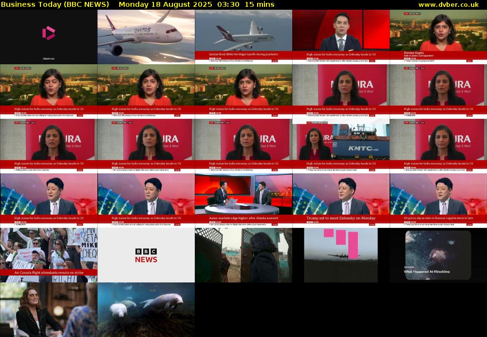 Business Today (BBC NEWS) Monday 18 August 2025 03:30 - 03:45