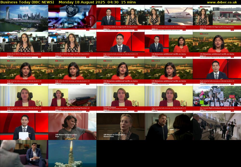 Business Today (BBC NEWS) Monday 18 August 2025 04:30 - 04:45