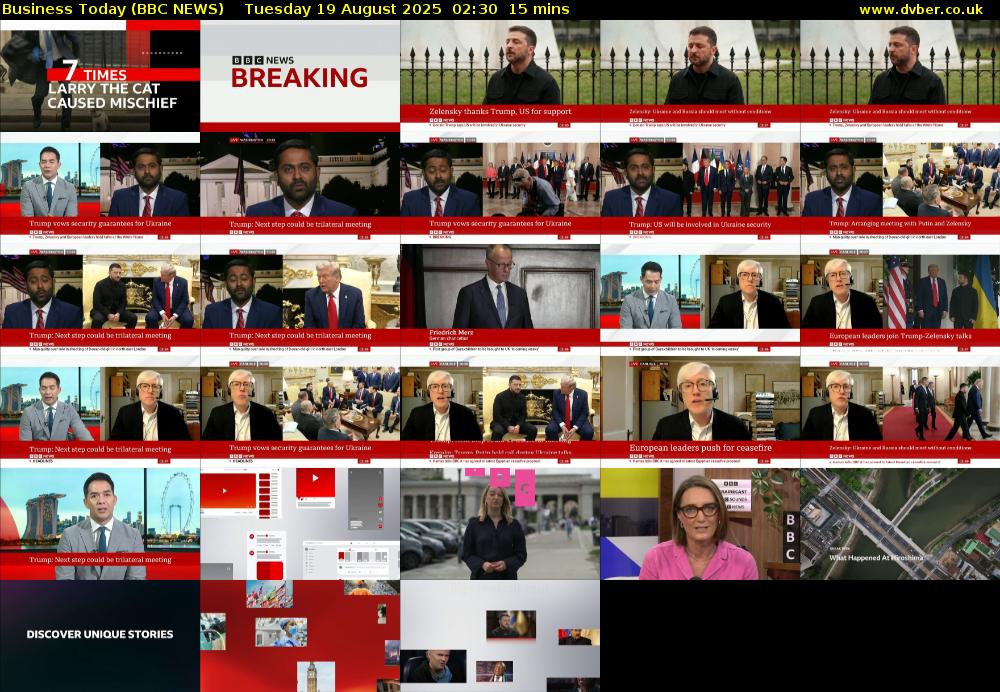 Business Today (BBC NEWS) Tuesday 19 August 2025 02:30 - 02:45