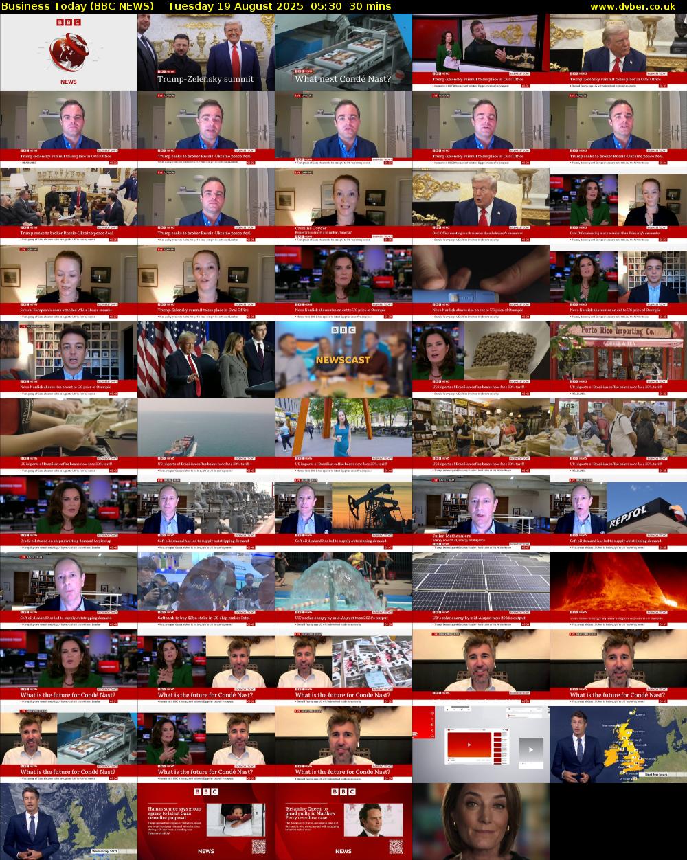 Business Today (BBC NEWS) Tuesday 19 August 2025 05:30 - 06:00