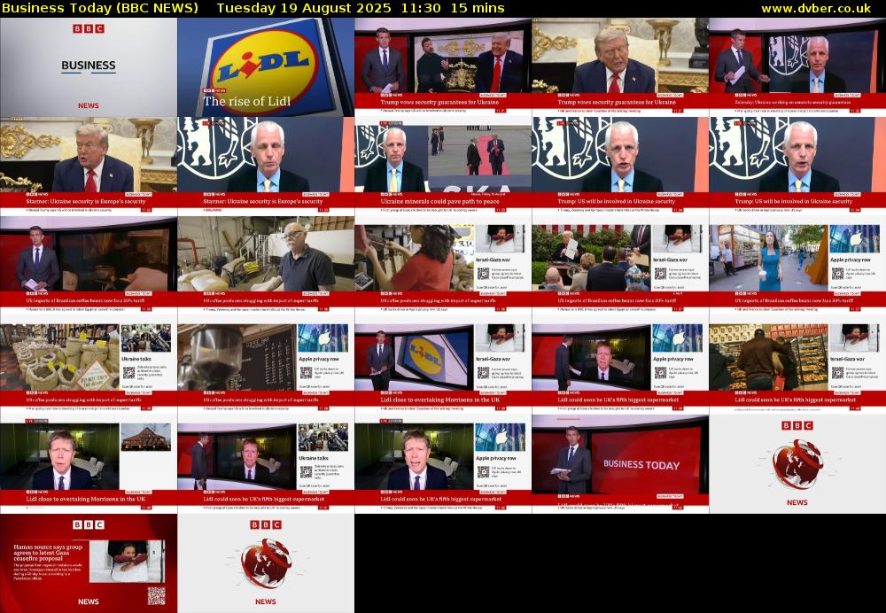 Business Today (BBC NEWS) Tuesday 19 August 2025 11:30 - 11:45