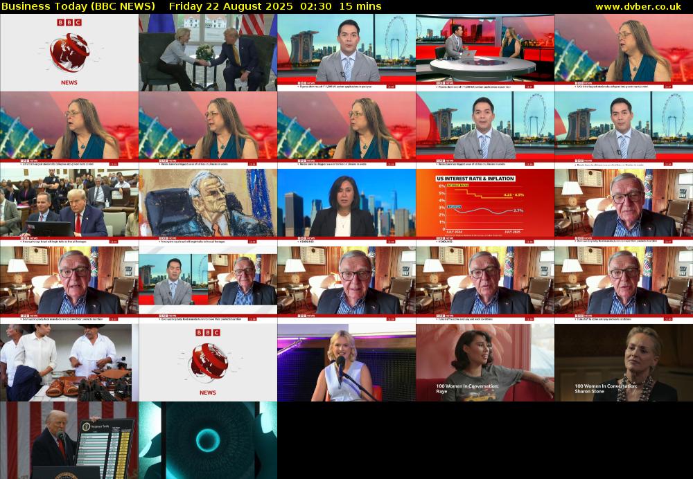 Business Today (BBC NEWS) Friday 22 August 2025 02:30 - 02:45