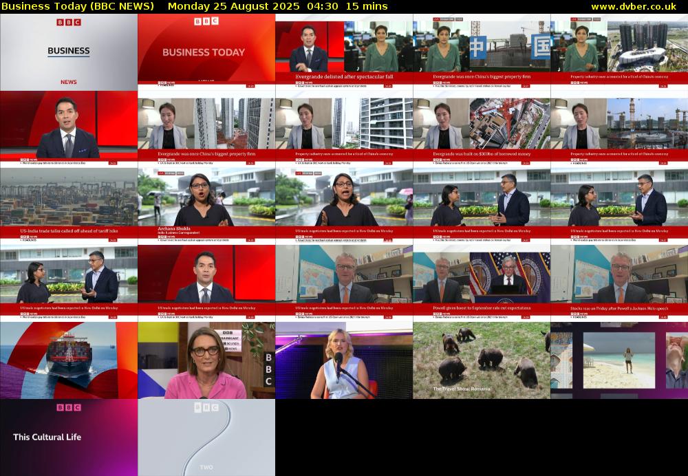 Business Today (BBC NEWS) Monday 25 August 2025 04:30 - 04:45
