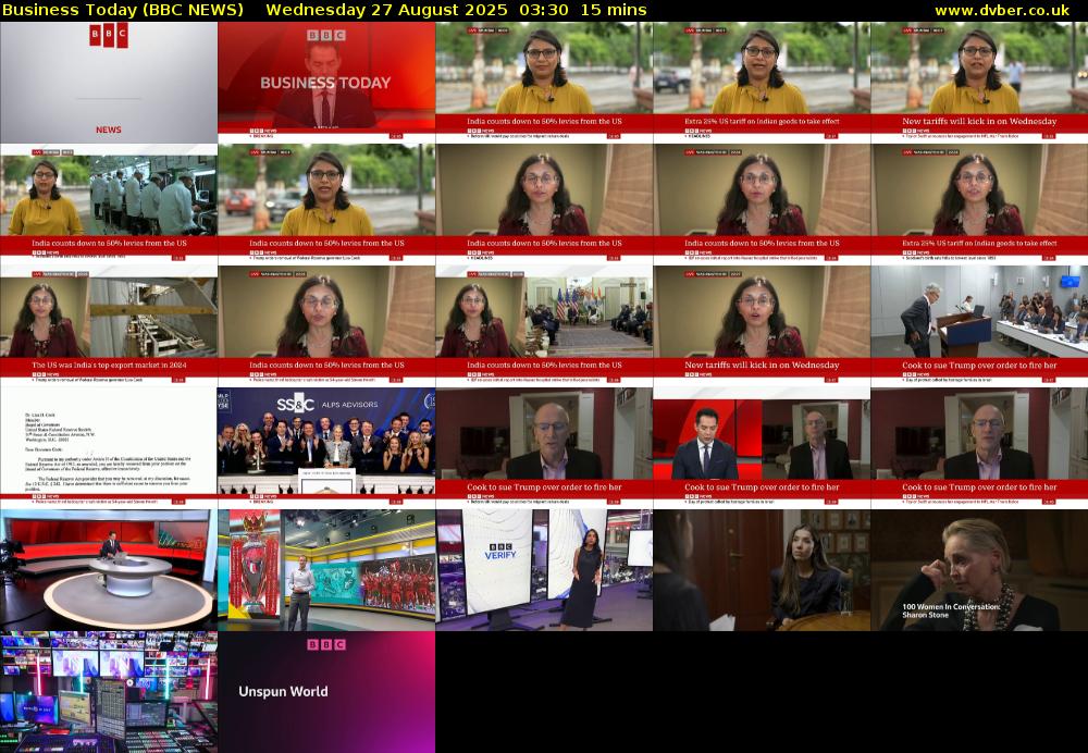 Business Today (BBC NEWS) Wednesday 27 August 2025 03:30 - 03:45