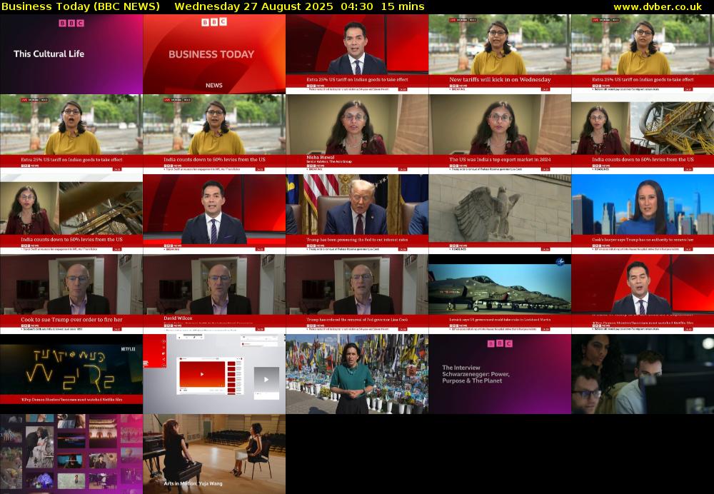 Business Today (BBC NEWS) Wednesday 27 August 2025 04:30 - 04:45