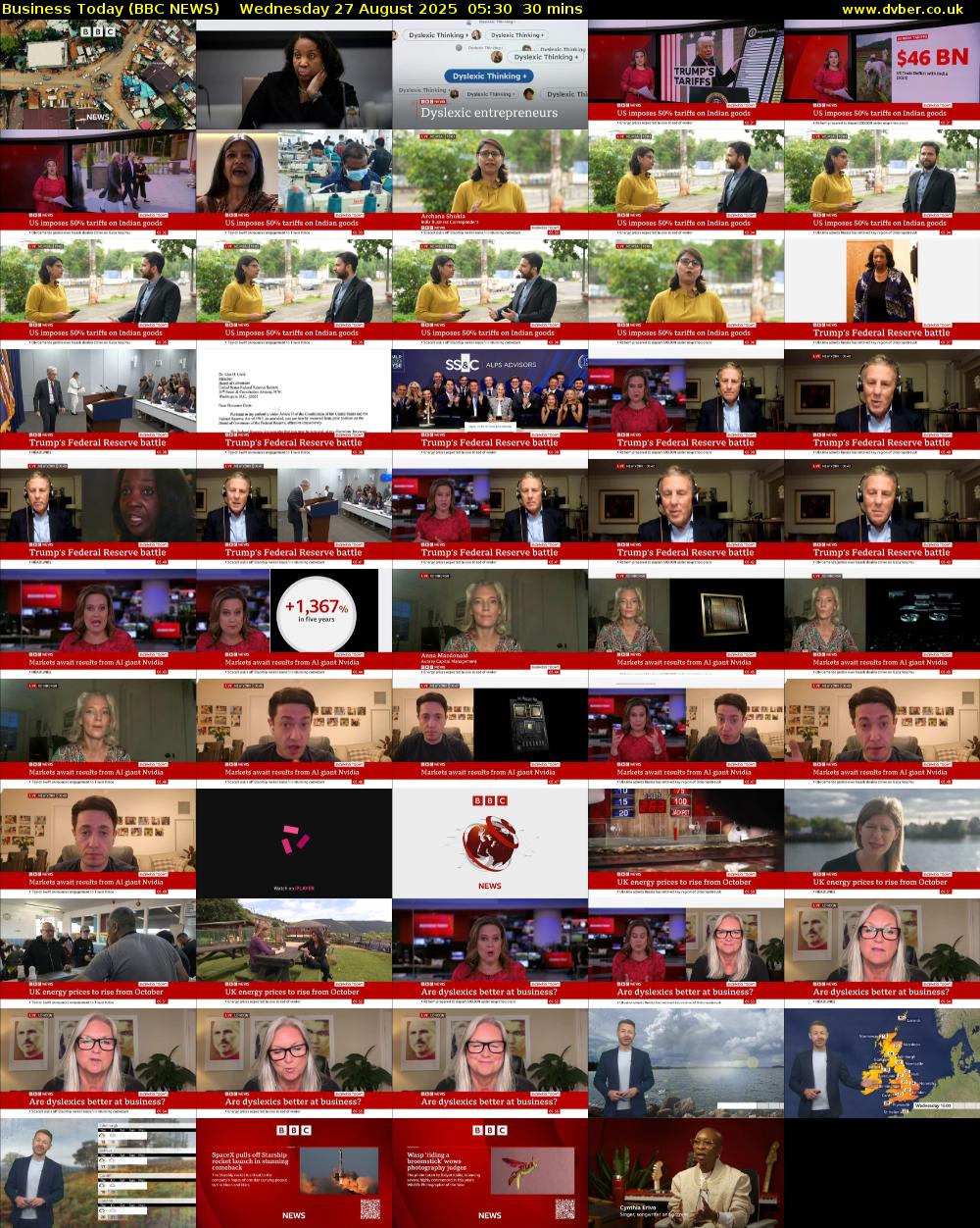Business Today (BBC NEWS) Wednesday 27 August 2025 05:30 - 06:00