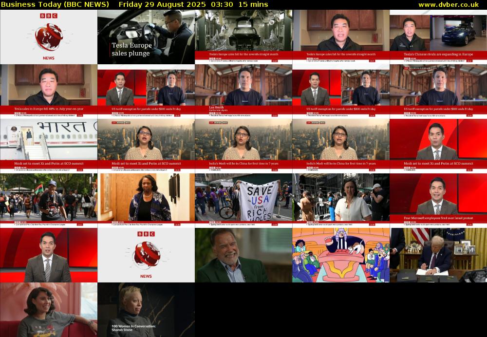 Business Today (BBC NEWS) Friday 29 August 2025 03:30 - 03:45