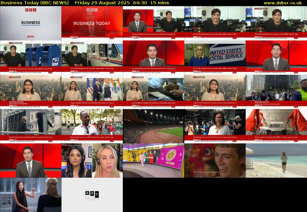 Business Today (BBC NEWS) Friday 29 August 2025 04:30 - 04:45