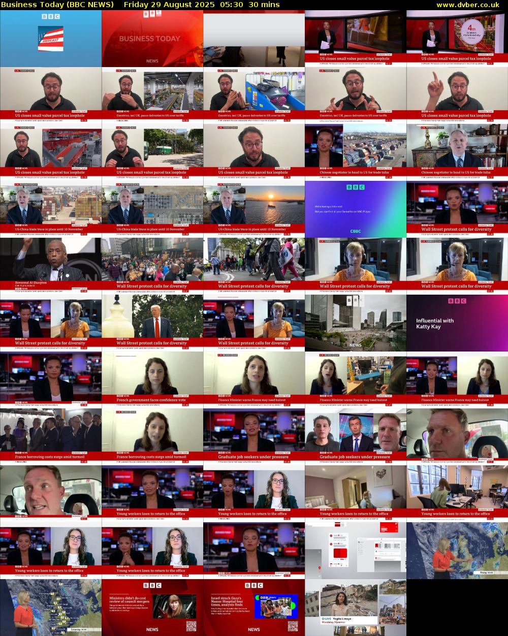 Business Today (BBC NEWS) Friday 29 August 2025 05:30 - 06:00