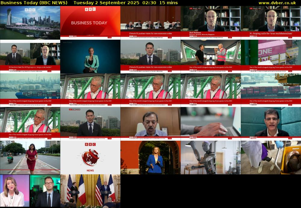 Business Today (BBC NEWS) Tuesday 2 September 2025 02:30 - 02:45