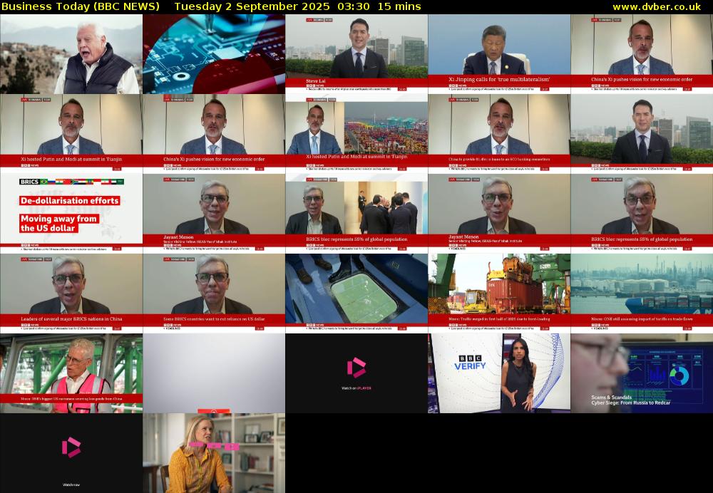 Business Today (BBC NEWS) Tuesday 2 September 2025 03:30 - 03:45