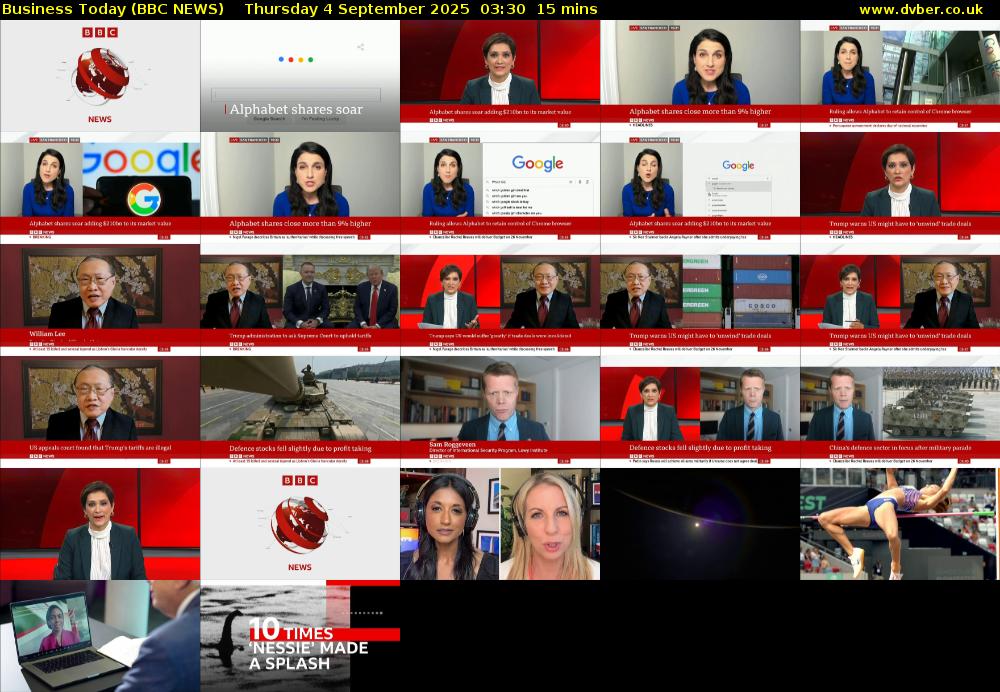 Business Today (BBC NEWS) Thursday 4 September 2025 03:30 - 03:45