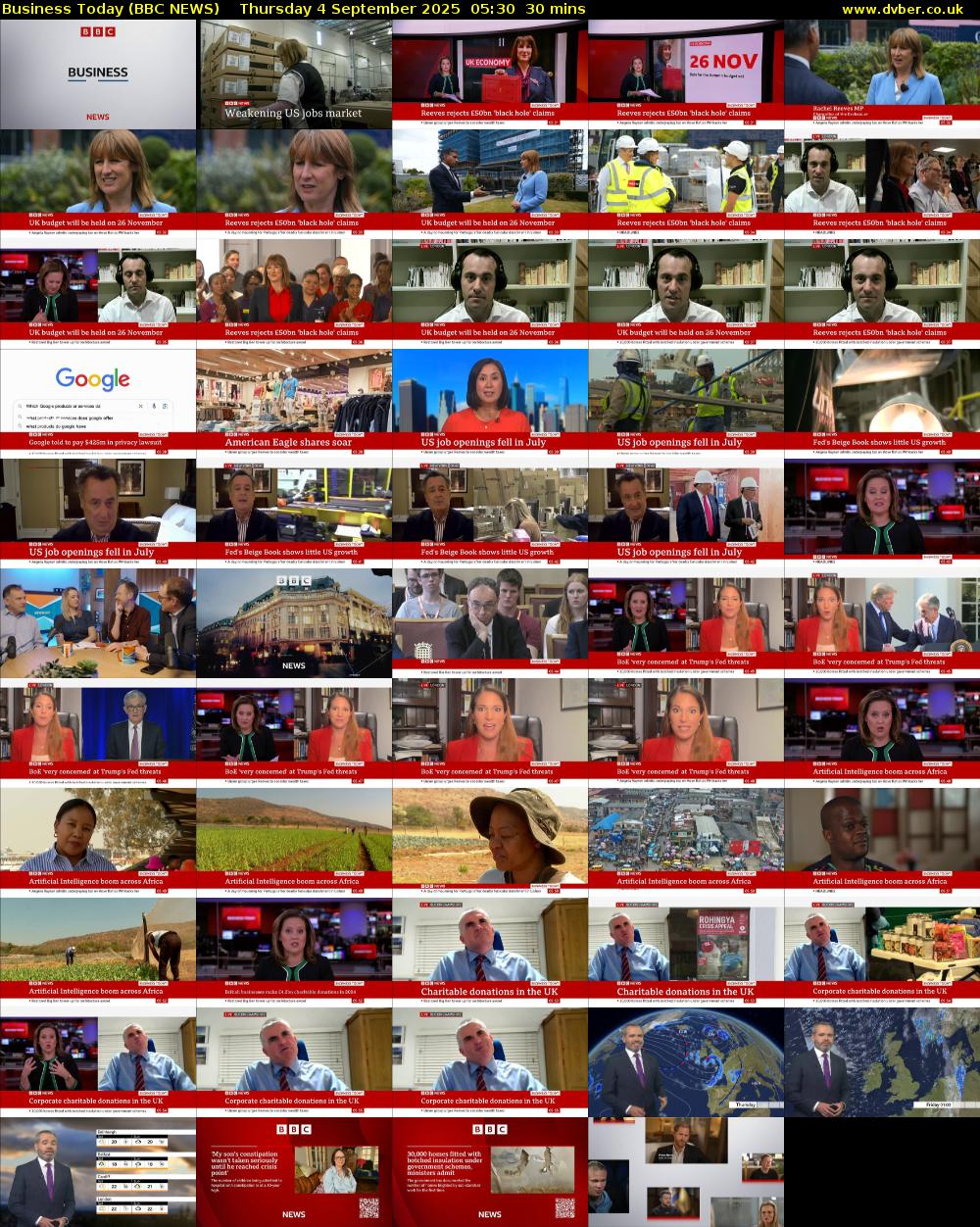 Business Today (BBC NEWS) Thursday 4 September 2025 05:30 - 06:00