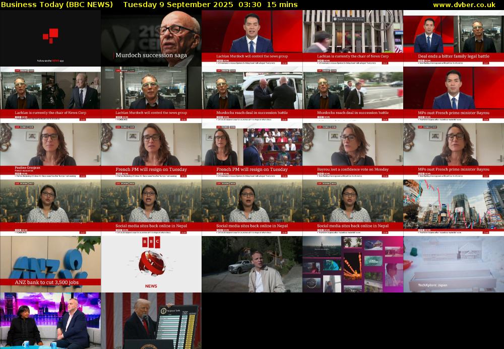 Business Today (BBC NEWS) Tuesday 9 September 2025 03:30 - 03:45