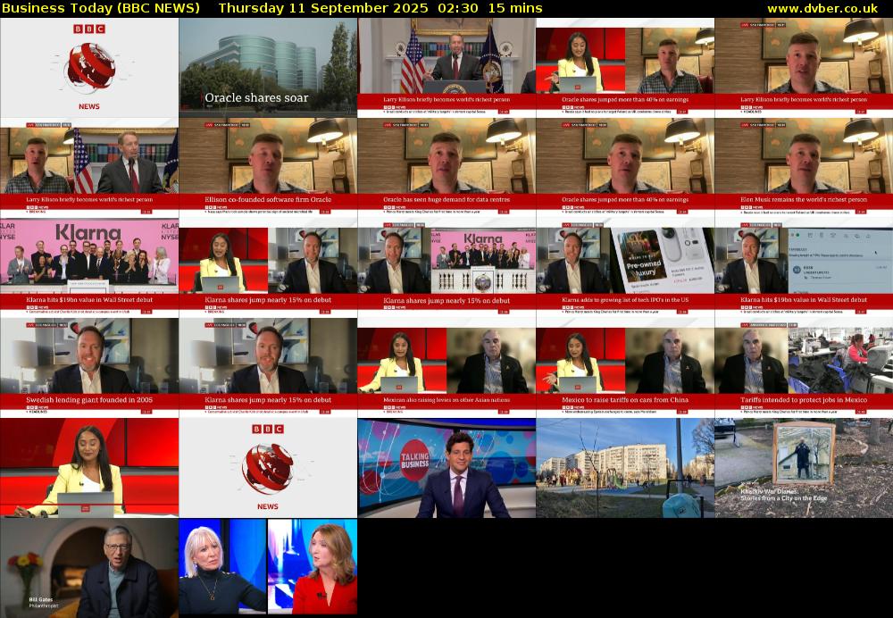 Business Today (BBC NEWS) Thursday 11 September 2025 02:30 - 02:45