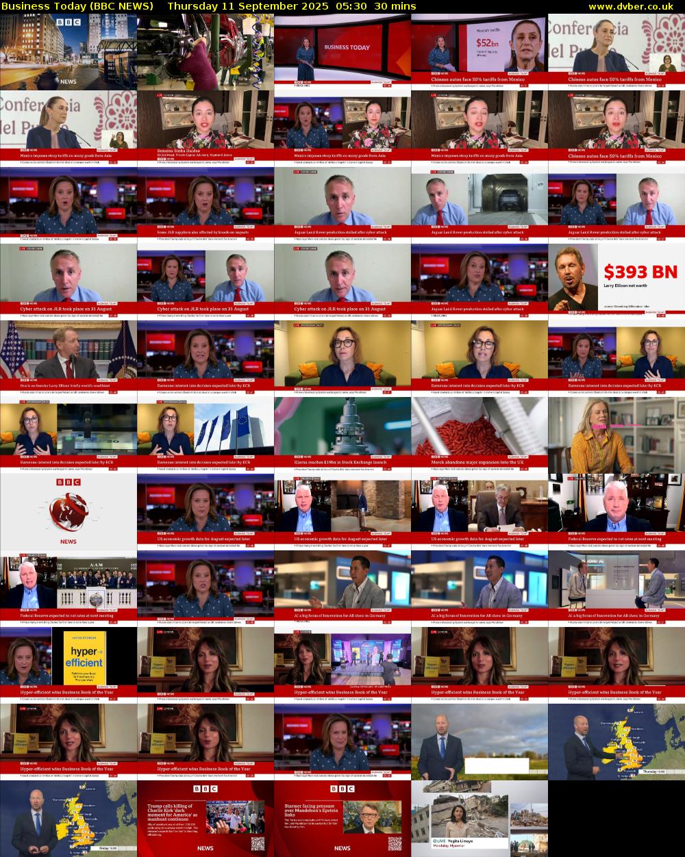 Business Today (BBC NEWS) Thursday 11 September 2025 05:30 - 06:00