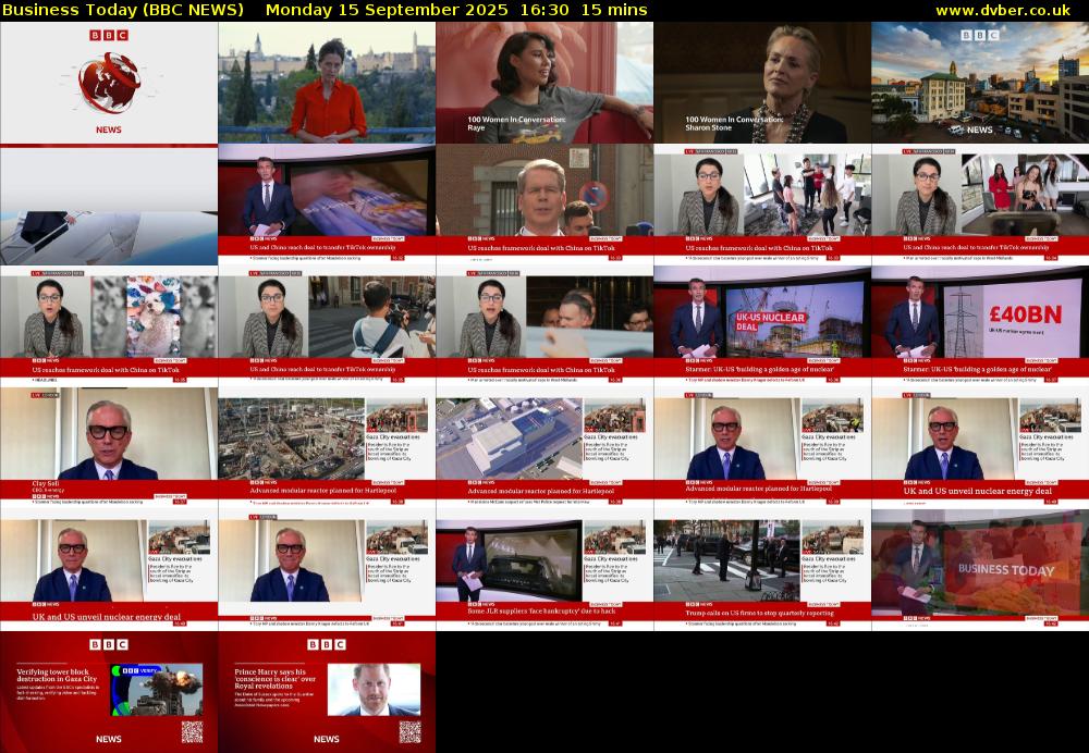 Business Today (BBC NEWS) Monday 15 September 2025 16:30 - 16:45