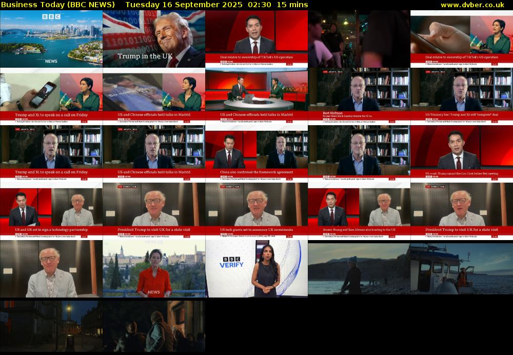 Business Today (BBC NEWS) Tuesday 16 September 2025 02:30 - 02:45