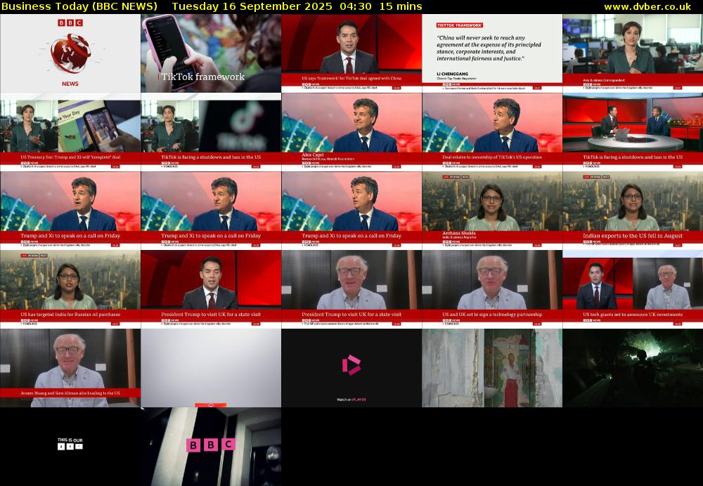 Business Today (BBC NEWS) Tuesday 16 September 2025 04:30 - 04:45
