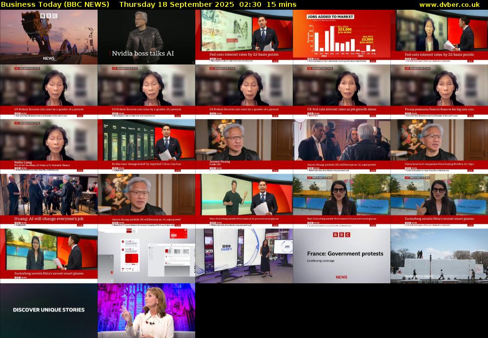 Business Today (BBC NEWS) Thursday 18 September 2025 02:30 - 02:45