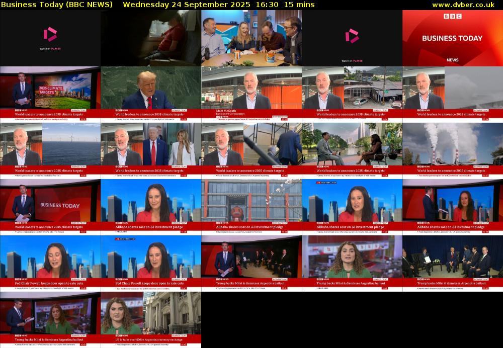 Business Today (BBC NEWS) Wednesday 24 September 2025 16:30 - 16:45