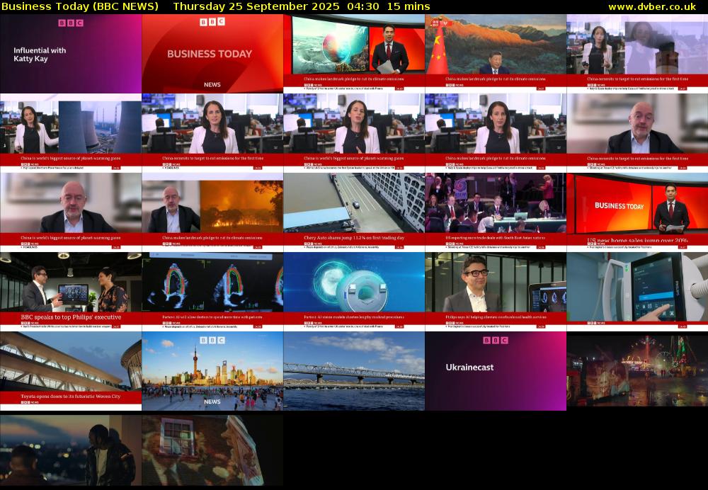 Business Today (BBC NEWS) Thursday 25 September 2025 04:30 - 04:45