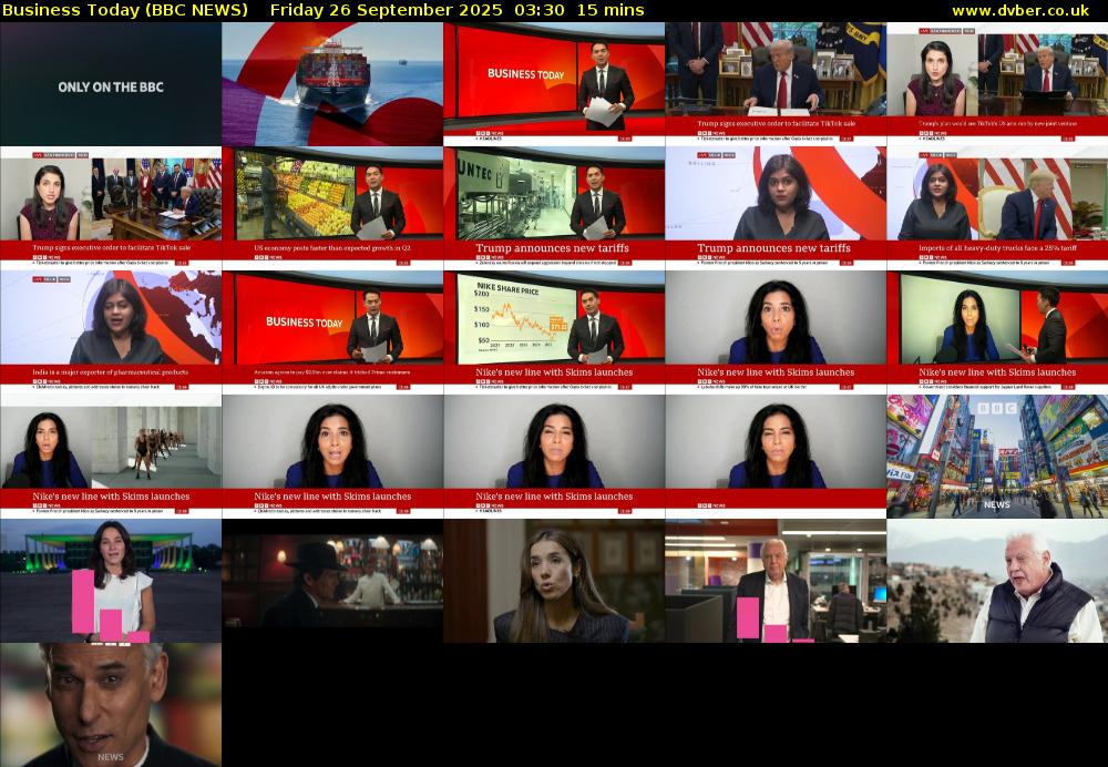 Business Today (BBC NEWS) Friday 26 September 2025 03:30 - 03:45
