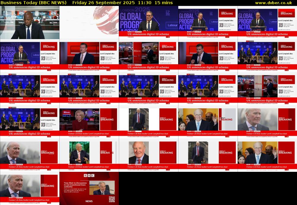 Business Today (BBC NEWS) Friday 26 September 2025 11:30 - 11:45