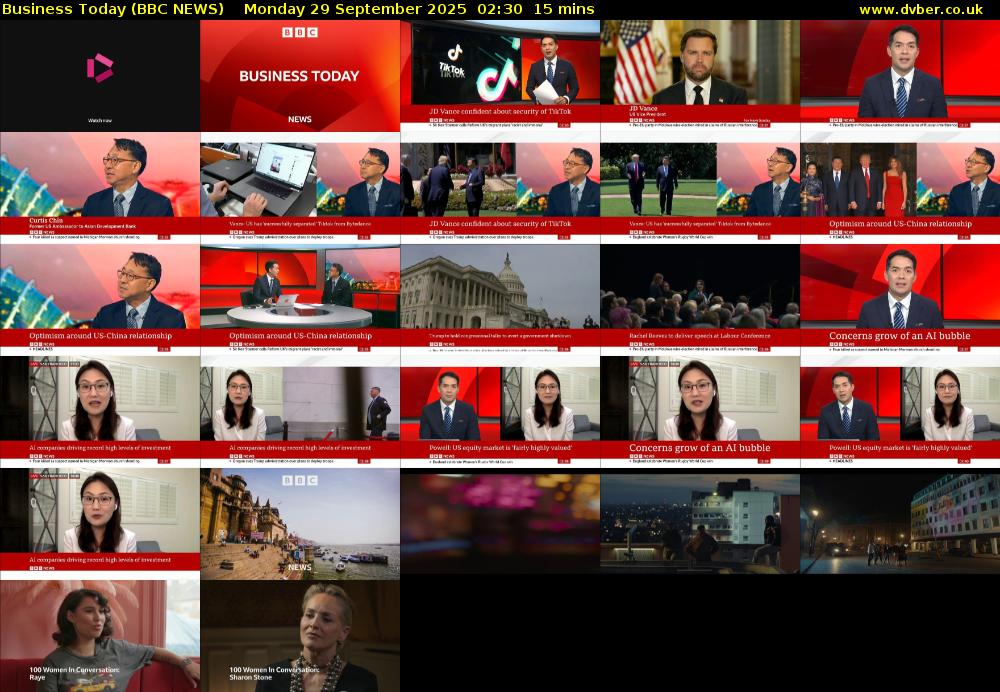 Business Today (BBC NEWS) Monday 29 September 2025 02:30 - 02:45